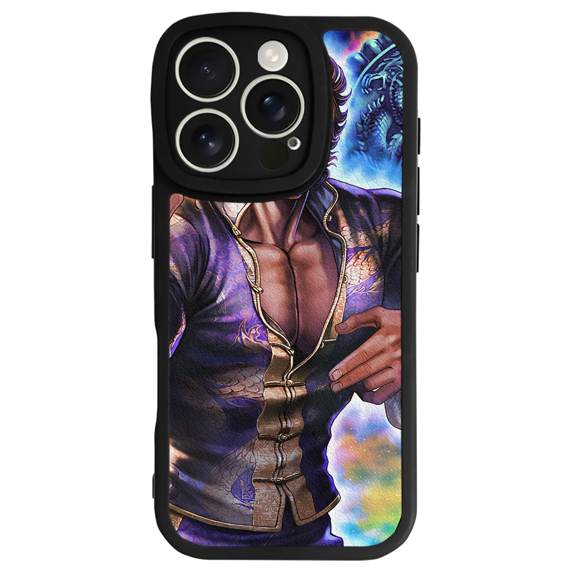 （画像用） 北斗の拳 Fist of the North Star 【iPhone 16シリーズ対応】シリコンスマホケース（レザー調） 材質：シリコン